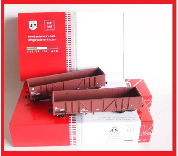 ATM MILANO CF 12.010 COFANETTO CON 2 CARRI FS TIPO EAOS SCALA H0 - immagine 2