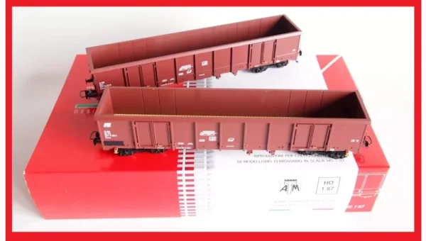 ATM MILANO CF 12.011 COFANETTO CON 2 CARRI FS TIPO EANOS SCALA H0 ESCLUSIVA ATM - immagine 3